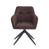 Lungo Dining Chair - Brown Microfiber